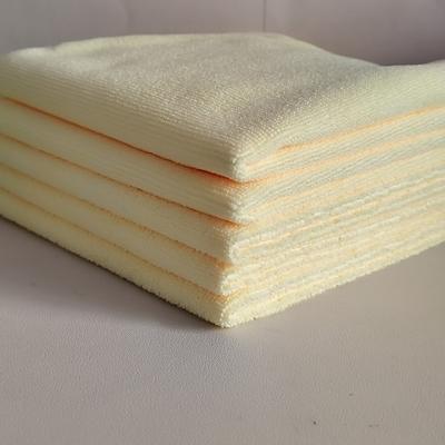 12 Pack Yellow Microfiber Cleaning Cloth - 40x40cm 300GSM Lint-Free Multipurpose Towels 